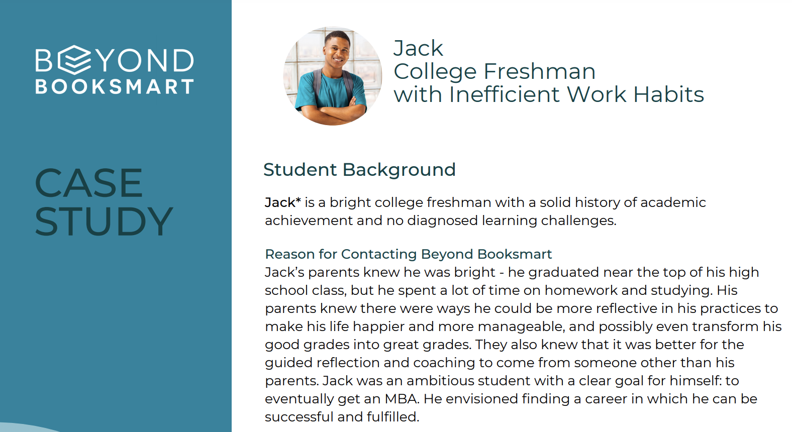 Executive Function Coaching Case Study Jack college student